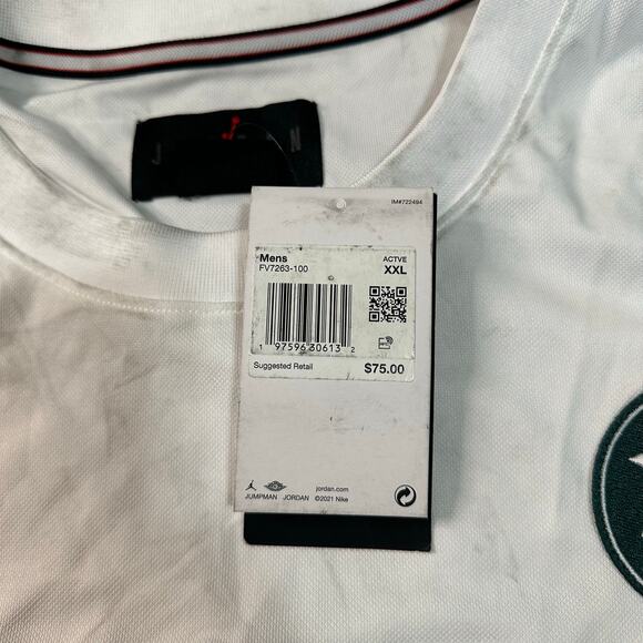 NIKE Men's Jordan Essentials Short-Sleeve Top Size XXL In White - Picture 3 of 14